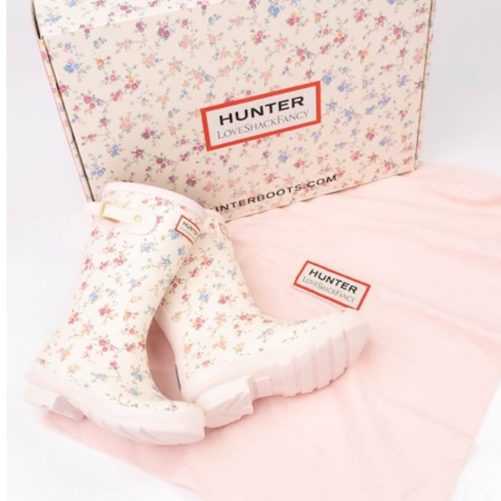 Hunter x LoveShackFancy Rain Boot Big Kid Girls Sunrise Patchwork Confetti Bloom